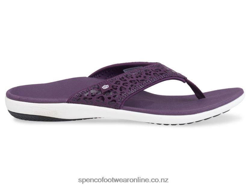 Women Spenco Footwear Yumi Cheetah Print 426V8T49 Wine