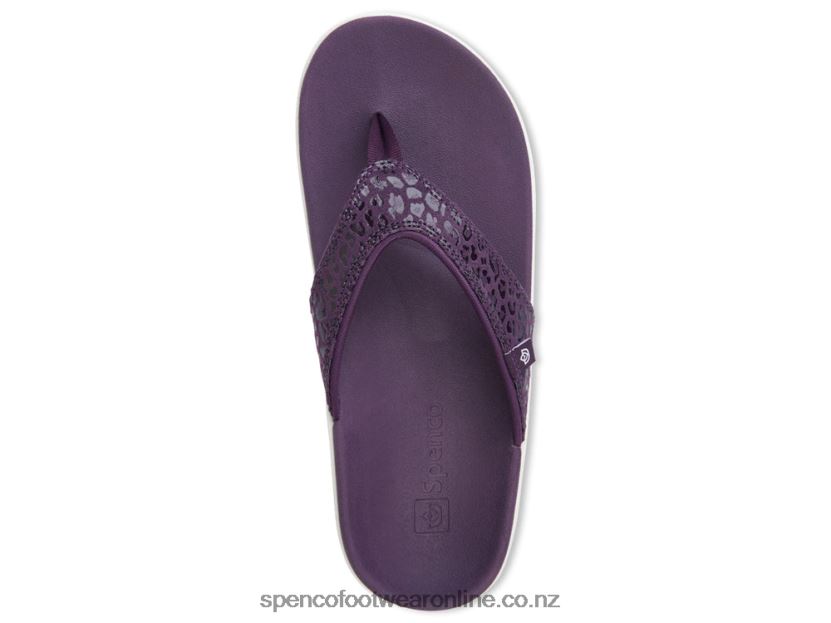 Women Spenco Footwear Yumi Cheetah Print 426V8T49 Wine