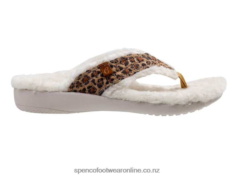 Women Spenco Footwear Yumi Coco 426V8T657 Tan Leopard