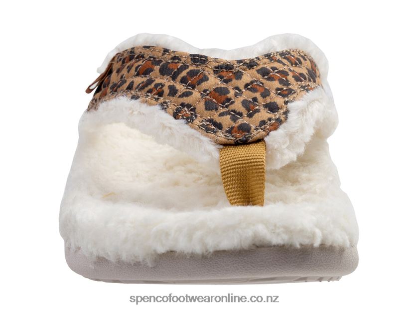 Women Spenco Footwear Yumi Coco 426V8T657 Tan Leopard