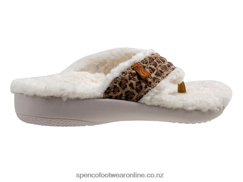 Women Spenco Footwear Yumi Coco 426V8T657 Tan Leopard
