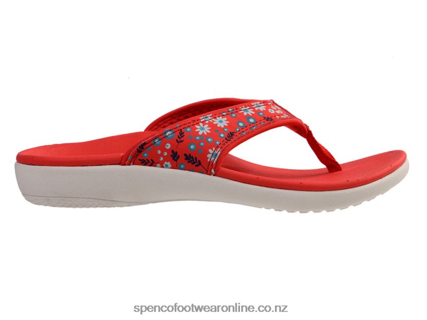 Women Spenco Footwear Yumi Dainty Floral 426V8T135 Bittersweet