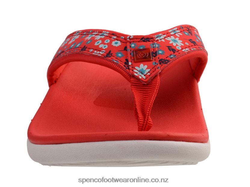 Women Spenco Footwear Yumi Dainty Floral 426V8T135 Bittersweet