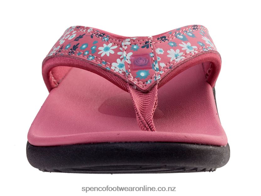 Women Spenco Footwear Yumi Dainty Floral 426V8T137 Mauvewood