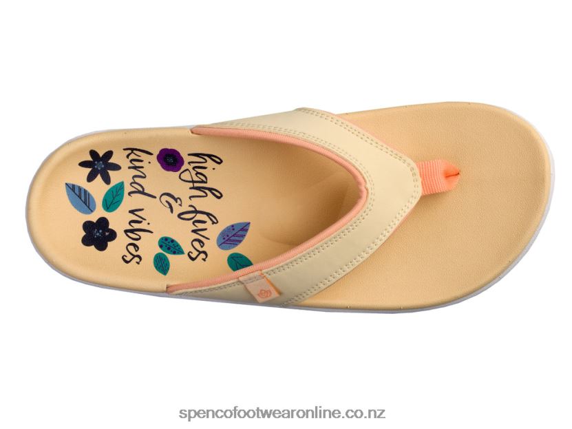 Women Spenco Footwear Yumi High Five 426V8T122 Coral Cloud