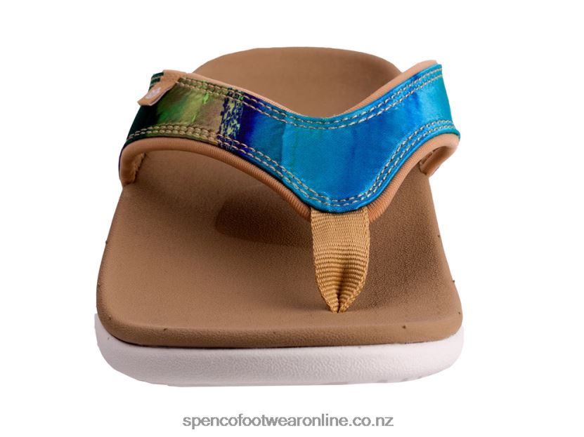 Women Spenco Footwear Yumi Monet 426V8T61 Aqua Sea