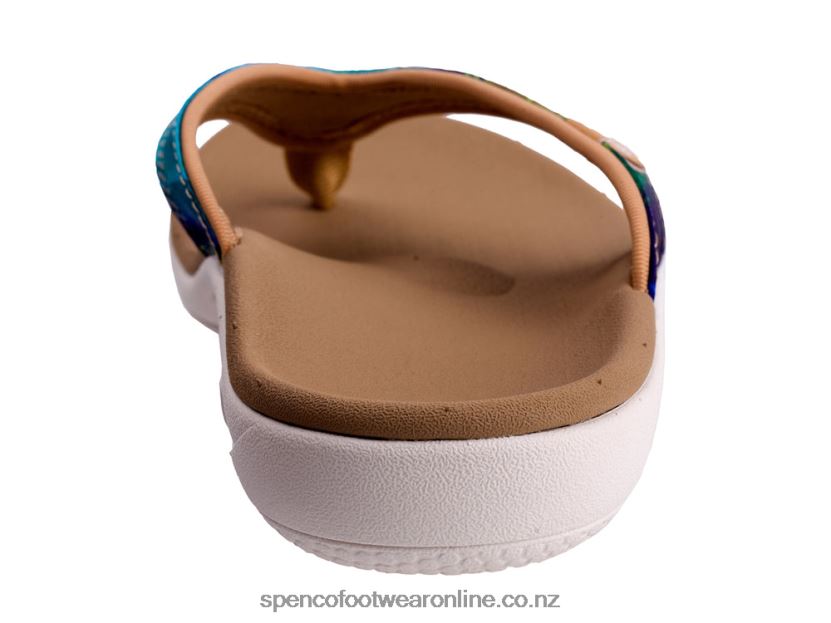 Women Spenco Footwear Yumi Monet 426V8T61 Aqua Sea