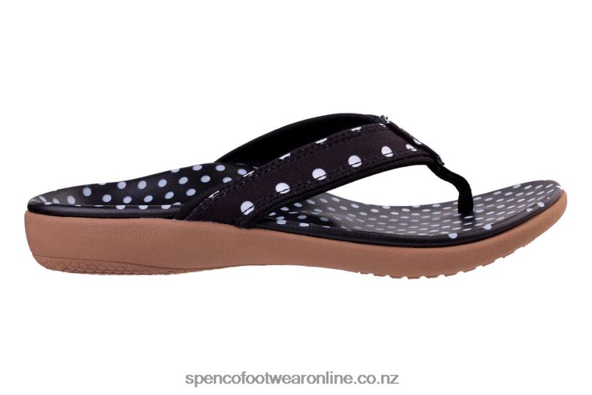 Women Spenco Footwear Yumi Nuevo Dot 426V8T21 Black