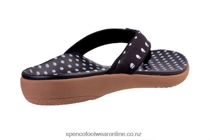 Women Spenco Footwear Yumi Nuevo Dot 426V8T21 Black