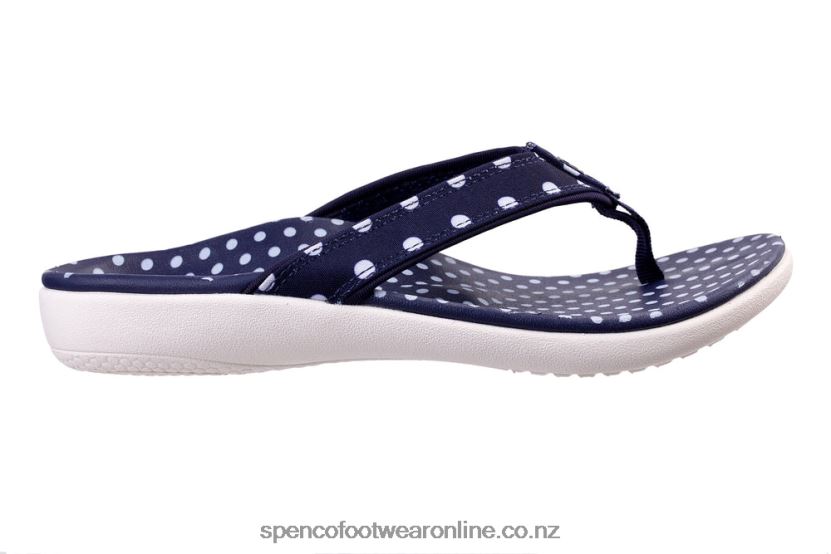 Women Spenco Footwear Yumi Nuevo Dot 426V8T22 Navy