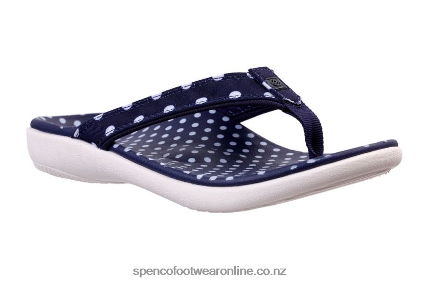 Women Spenco Footwear Yumi Nuevo Dot 426V8T22 Navy