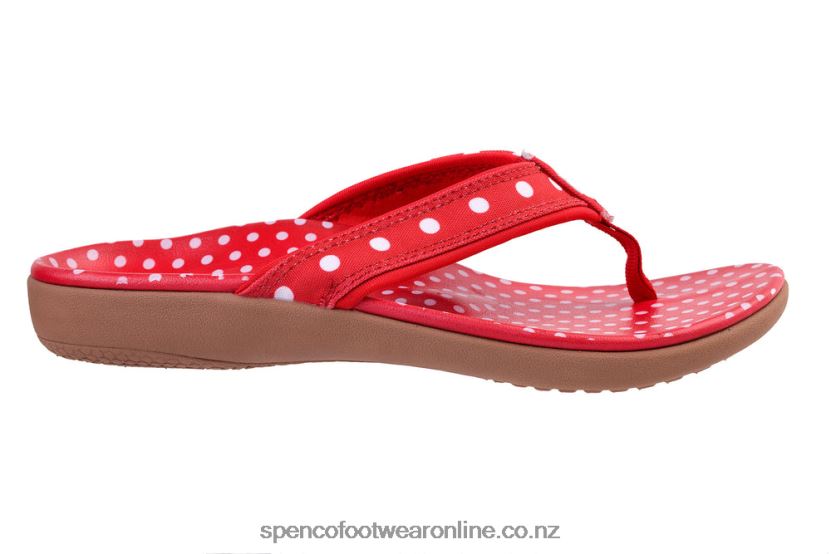 Women Spenco Footwear Yumi Nuevo Dot 426V8T23 Red