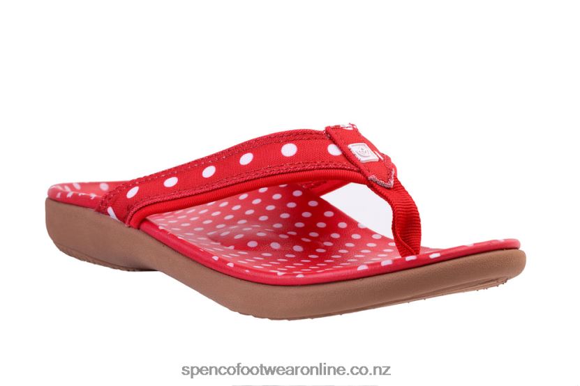 Women Spenco Footwear Yumi Nuevo Dot 426V8T23 Red