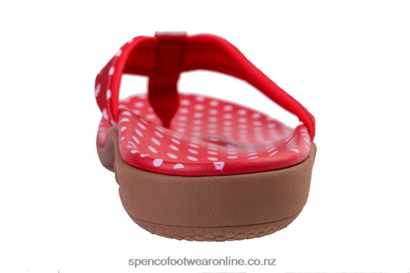 Women Spenco Footwear Yumi Nuevo Dot 426V8T23 Red