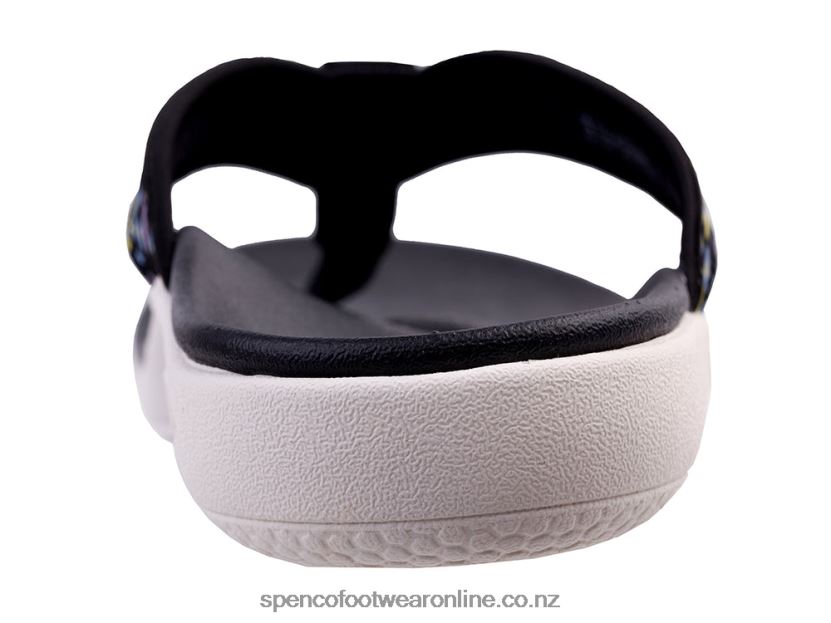 Women Spenco Footwear Yumi Nuevo Floral 426V8T26 Black