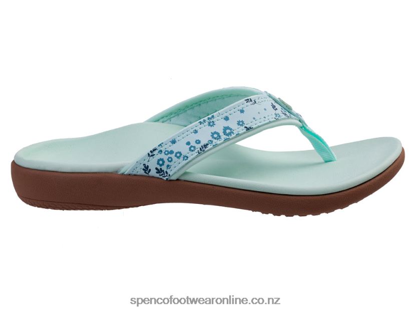 Women Spenco Footwear Yumi Nuevo Floral 426V8T28 Fair Aqua