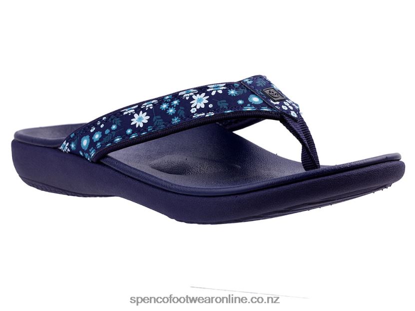 Women Spenco Footwear Yumi Nuevo Floral Seasonal 426V8T29 Navy