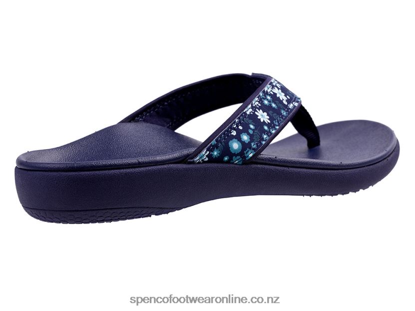 Women Spenco Footwear Yumi Nuevo Floral Seasonal 426V8T29 Navy