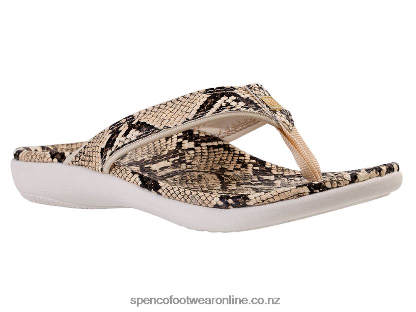 Women Spenco Footwear Yumi Nuevo Snake 426V8T32 Cream
