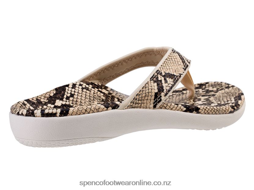 Women Spenco Footwear Yumi Nuevo Snake 426V8T32 Cream
