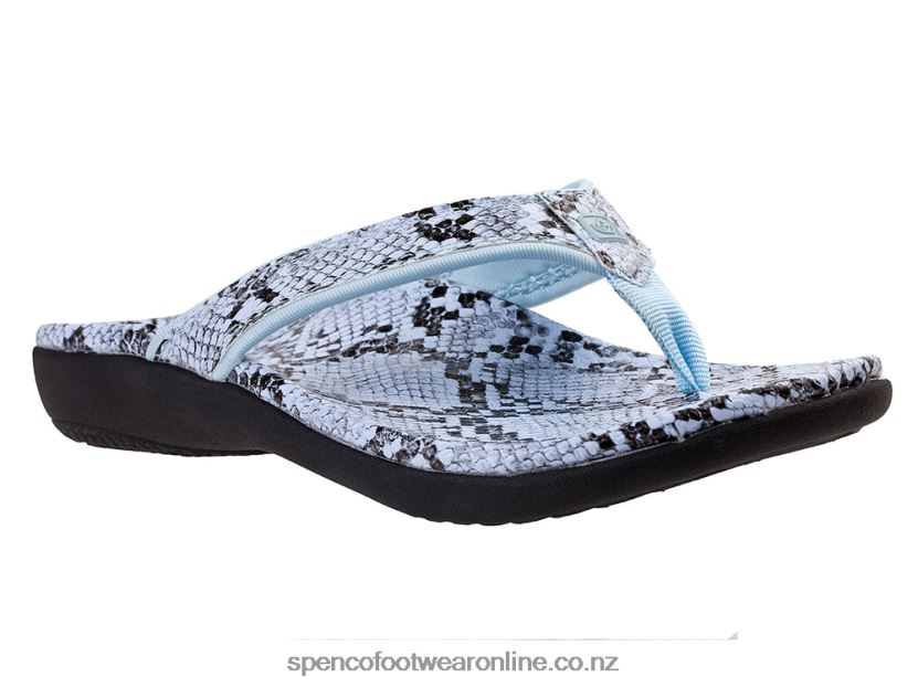 Women Spenco Footwear Yumi Nuevo Snake 426V8T33 Light Blue