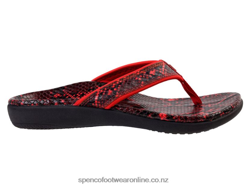 Women Spenco Footwear Yumi Nuevo Snake 426V8T35 Red