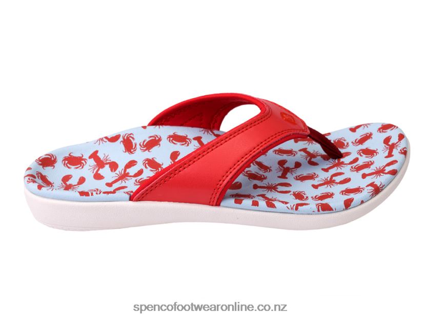 Women Spenco Footwear Yumi Ocean - 2021 426V8T98 Red Crab & Lobsters