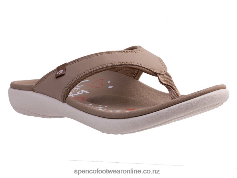 Women Spenco Footwear Yumi Rise Classic 426V8T107 Light Taupe