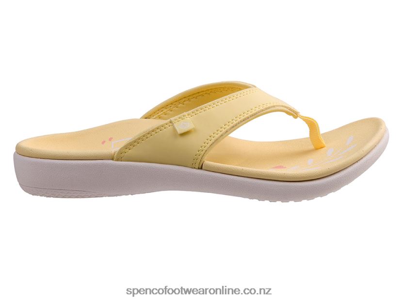 Women Spenco Footwear Yumi Rise Seasonal 426V8T111 Pale Banana