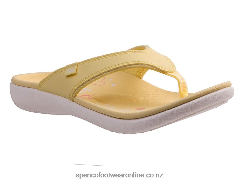 Women Spenco Footwear Yumi Rise Seasonal 426V8T111 Pale Banana