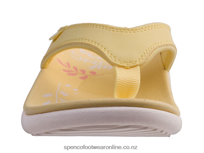 Women Spenco Footwear Yumi Rise Seasonal 426V8T111 Pale Banana