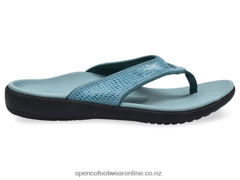 Women Spenco Footwear Yumi Snake 426V8T9 Mineral Blue