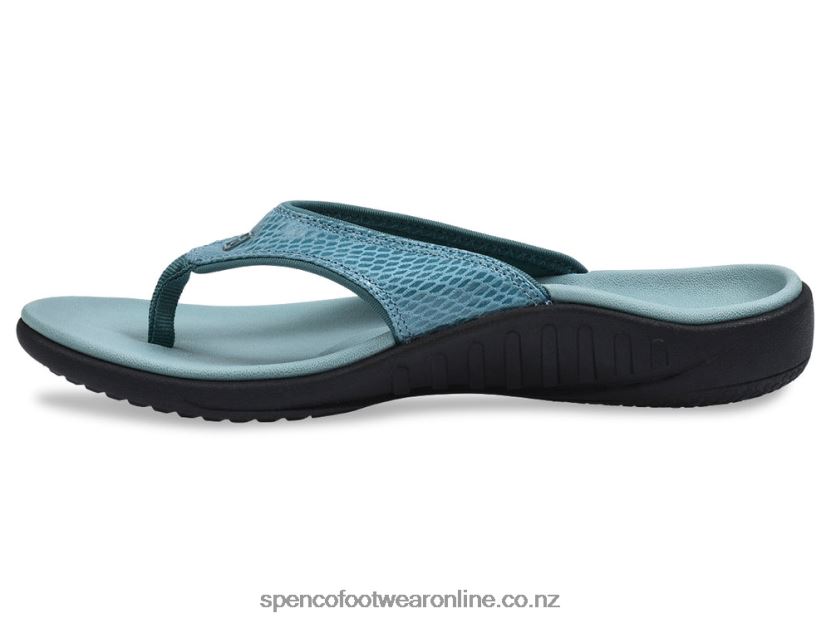 Women Spenco Footwear Yumi Snake 426V8T9 Mineral Blue