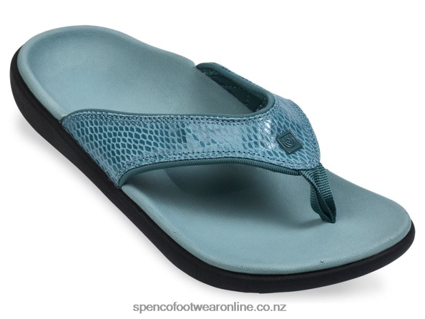 Women Spenco Footwear Yumi Snake 426V8T9 Mineral Blue