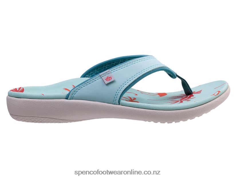 Women Spenco Footwear Yumi Wanderlust 426V8T67 Aqua Sea