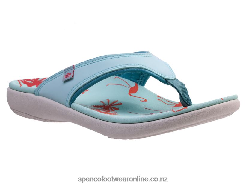 Women Spenco Footwear Yumi Wanderlust 426V8T67 Aqua Sea