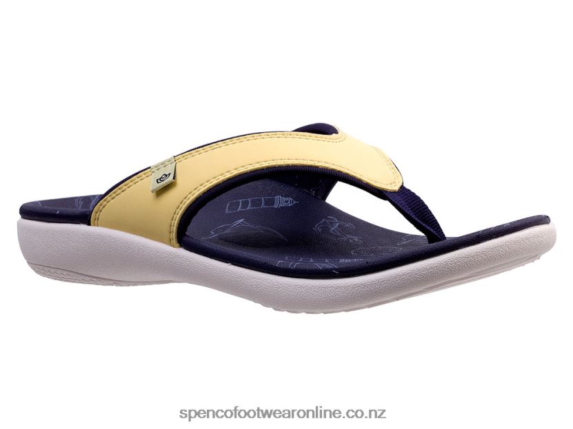 Women Spenco Footwear Yumi Wanderlust 426V8T71 Navy