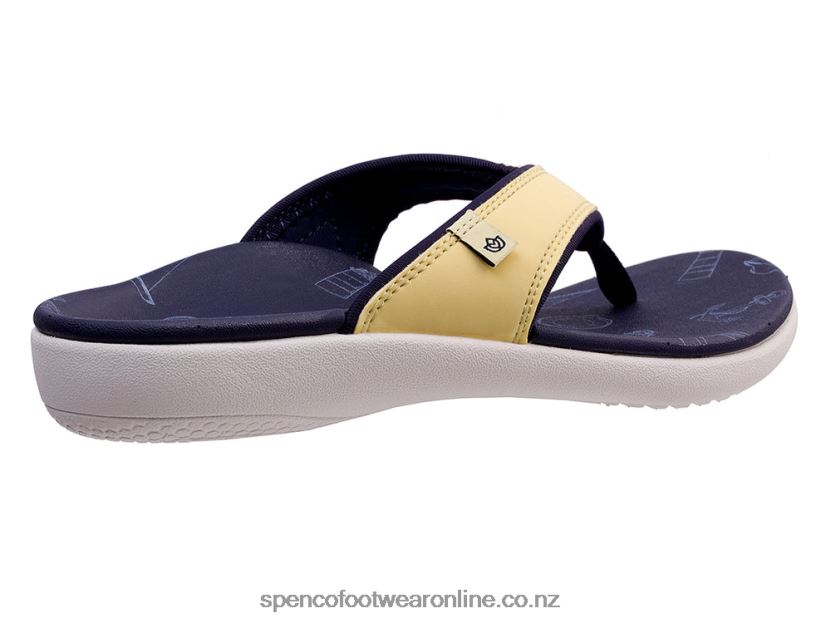 Women Spenco Footwear Yumi Wanderlust 426V8T71 Navy