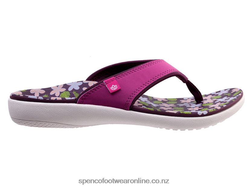 Women Spenco Footwear Yumi Wanderlust 426V8T72 Plum