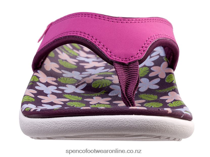 Women Spenco Footwear Yumi Wanderlust 426V8T72 Plum