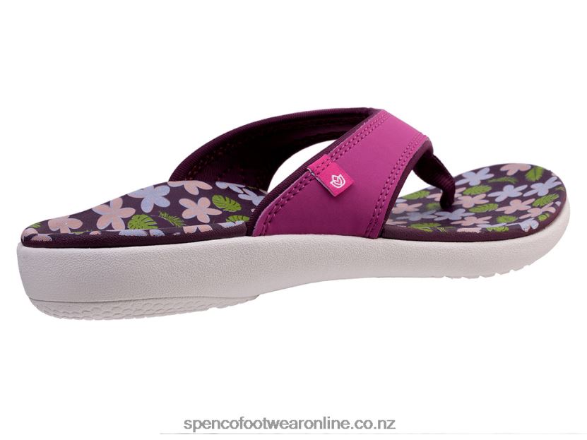 Women Spenco Footwear Yumi Wanderlust 426V8T72 Plum