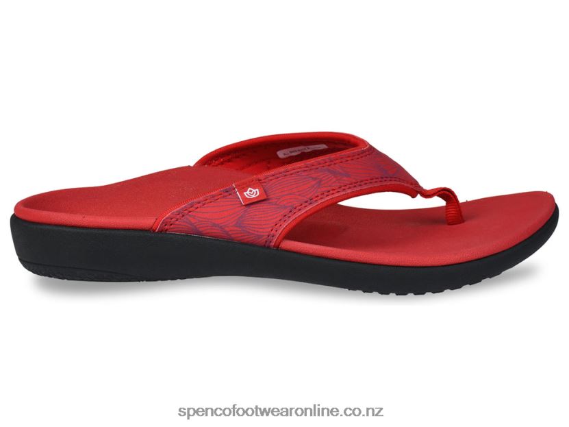 Women Spenco Footwear Yumi Wave 426V8T60 Red