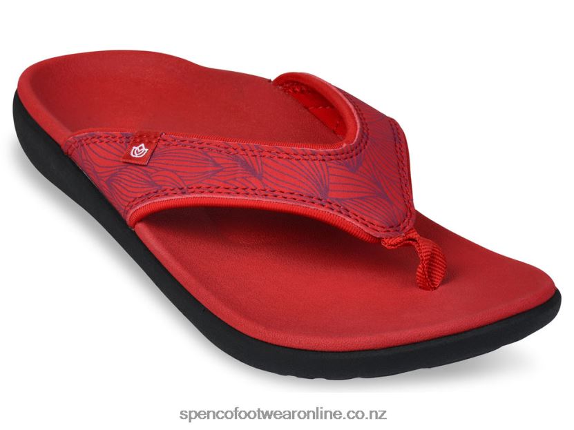 Women Spenco Footwear Yumi Wave 426V8T60 Red